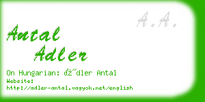 antal adler business card